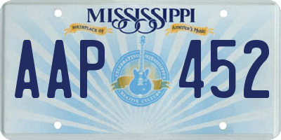 MS license plate AAP452