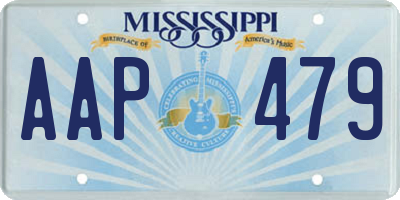 MS license plate AAP479