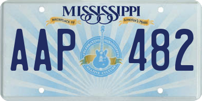 MS license plate AAP482