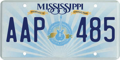 MS license plate AAP485