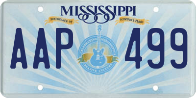 MS license plate AAP499