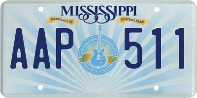 MS license plate AAP511
