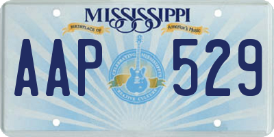 MS license plate AAP529