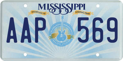 MS license plate AAP569