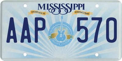 MS license plate AAP570