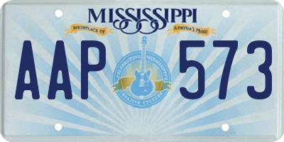 MS license plate AAP573