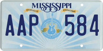 MS license plate AAP584