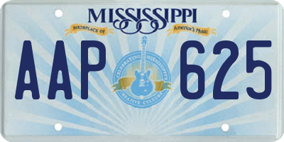 MS license plate AAP625