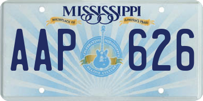 MS license plate AAP626