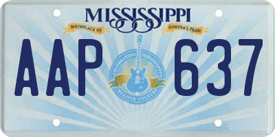 MS license plate AAP637