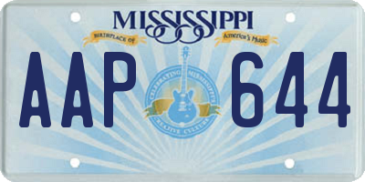 MS license plate AAP644