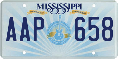 MS license plate AAP658