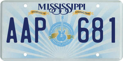 MS license plate AAP681