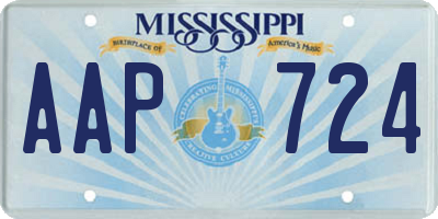 MS license plate AAP724