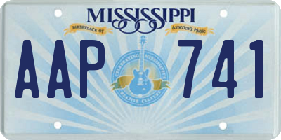 MS license plate AAP741