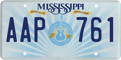 MS license plate AAP761