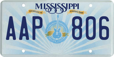 MS license plate AAP806