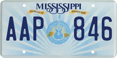 MS license plate AAP846