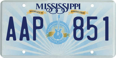 MS license plate AAP851