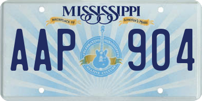 MS license plate AAP904