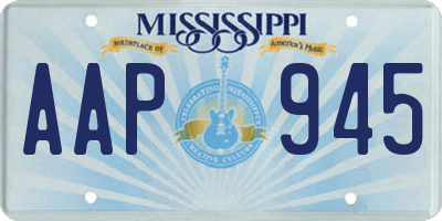 MS license plate AAP945