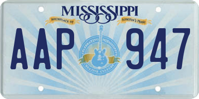 MS license plate AAP947