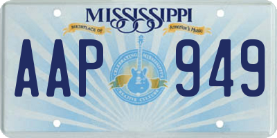 MS license plate AAP949