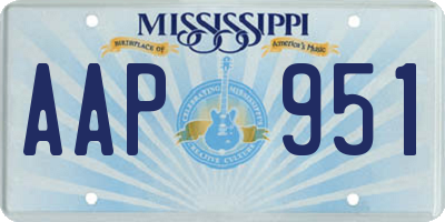 MS license plate AAP951