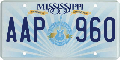 MS license plate AAP960