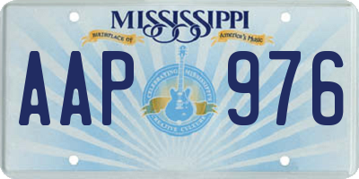 MS license plate AAP976