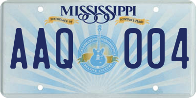 MS license plate AAQ004