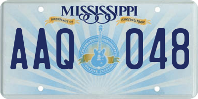 MS license plate AAQ048