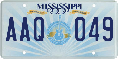 MS license plate AAQ049