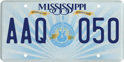 MS license plate AAQ050