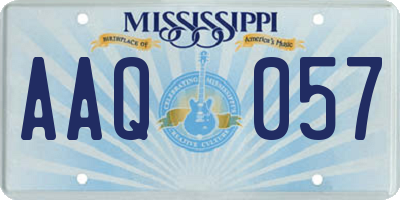 MS license plate AAQ057