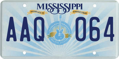 MS license plate AAQ064