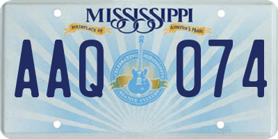 MS license plate AAQ074