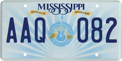 MS license plate AAQ082