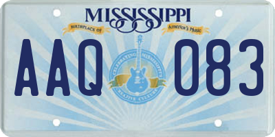 MS license plate AAQ083