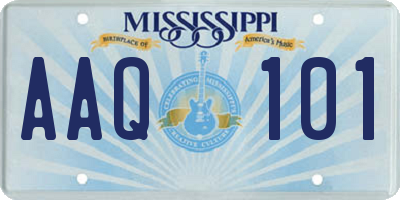 MS license plate AAQ101