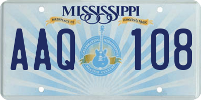MS license plate AAQ108