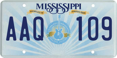 MS license plate AAQ109