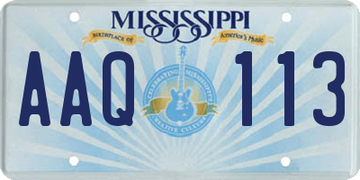 MS license plate AAQ113