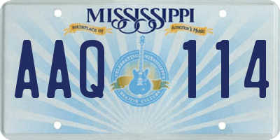 MS license plate AAQ114