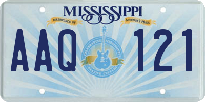 MS license plate AAQ121