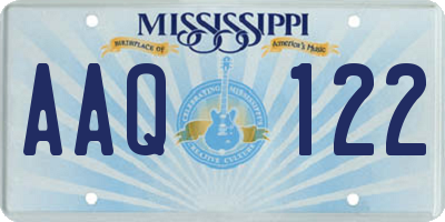 MS license plate AAQ122