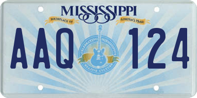 MS license plate AAQ124