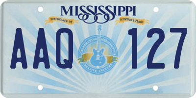 MS license plate AAQ127