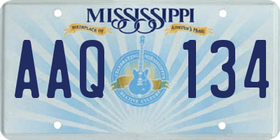 MS license plate AAQ134