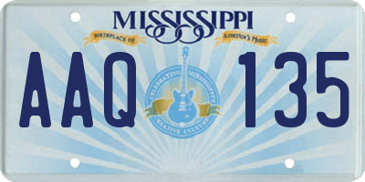 MS license plate AAQ135